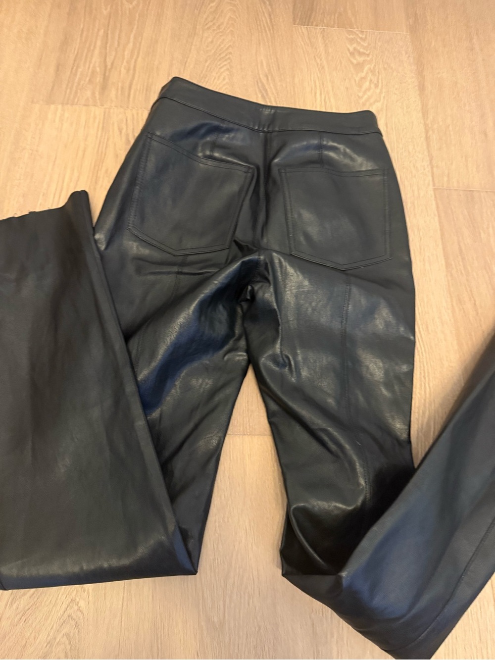 The Ragged Priest Black Faux Leather Skinny Jeans with Leg Zips - Picture 4 of 7
